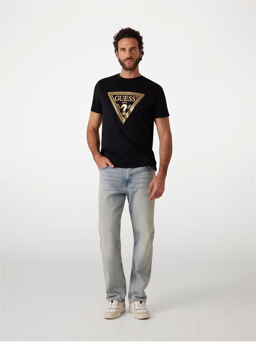 T-shirt in jersey manica corta. GUESS | M5RI49K9RM1/JBLK